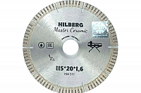 Диск алмазный отрезной Hilberg Master Ceramic 115*8*20 толщина реж.кромки 1,6мм HM511